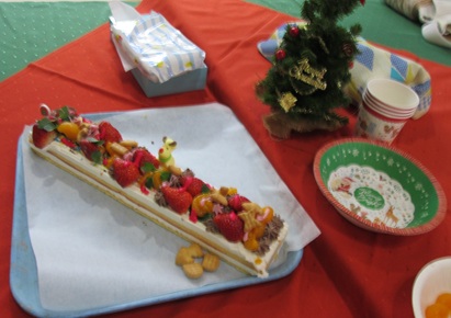 完成したクリスマスケーキ