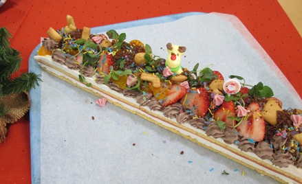 完成したクリスマスケーキ