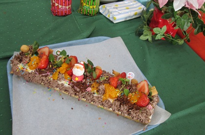 完成したクリスマスケーキ